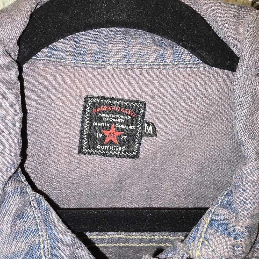 American Eagle Outfitters Lavender Denim Jacket - Picture 3 of 10